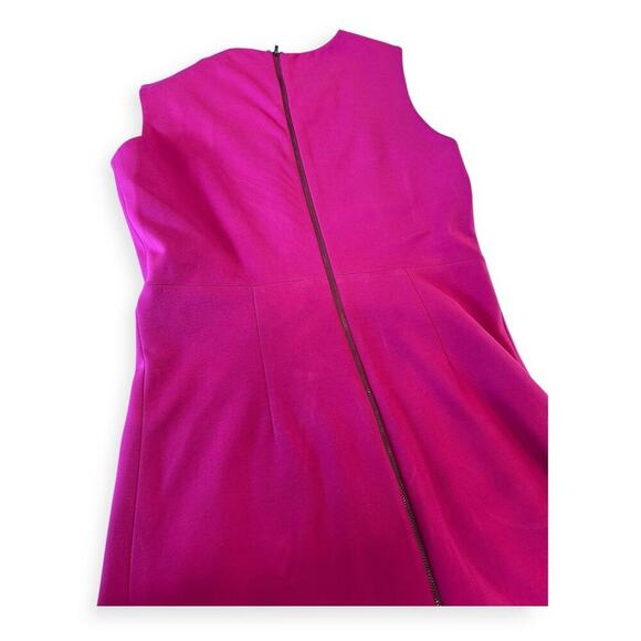 Diane von Furstenberg Women’s Sz 10 Hot Pink Sleeveless Fit & Flare Rayon Dress - Picture 7 of 15